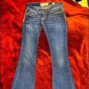 low-rise bootcut jeans